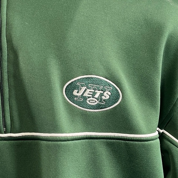 REEBOK NFL NY JETS Men’s Green Collared Zip Up  Team Apparel Sz 2XL - Picture 11 of 14